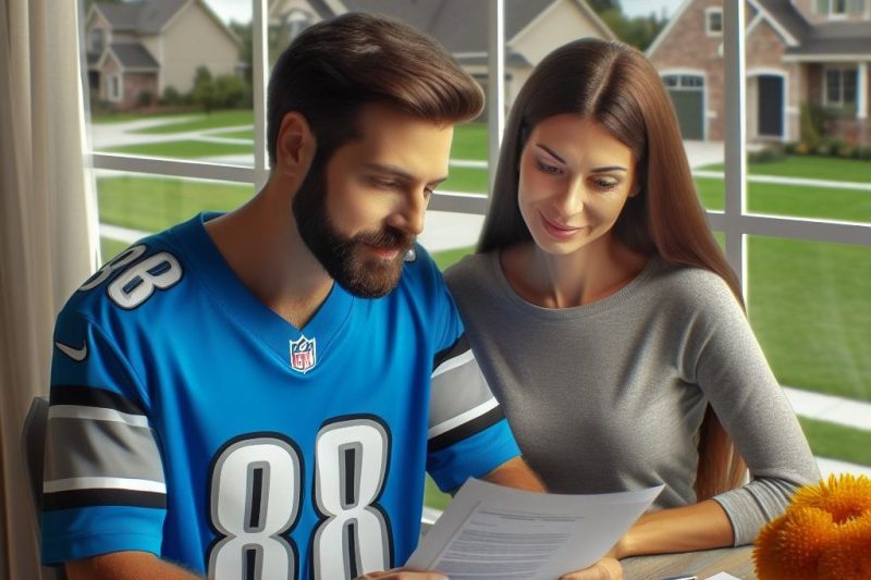 Young Couple Looking Over Paper Documents